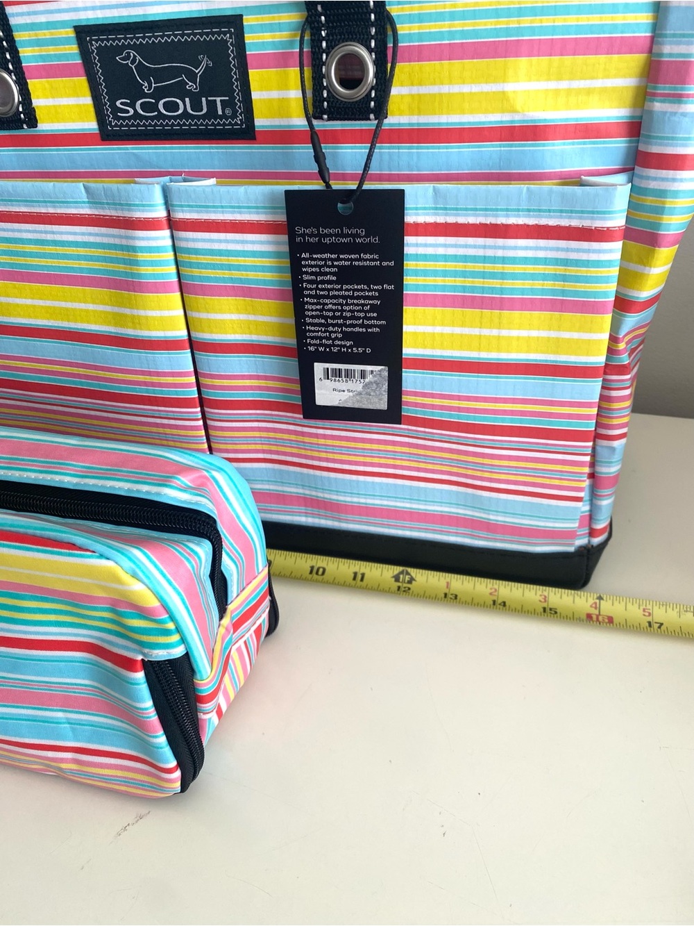 SCOUT Uptown Girl Tote Bag and Toiletry Makeup Bag NWT - Picture 12 of 14